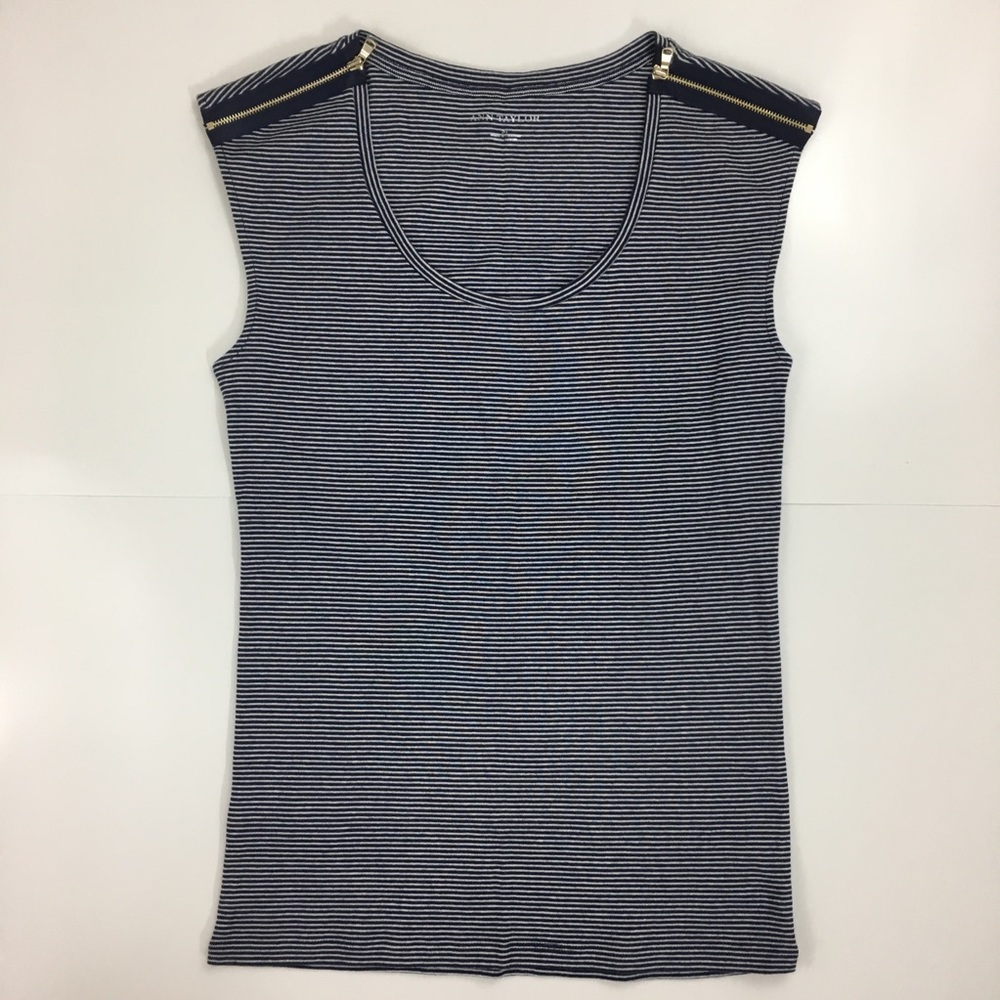 ❤️• Ann Taylor Striped Cotton Tee •